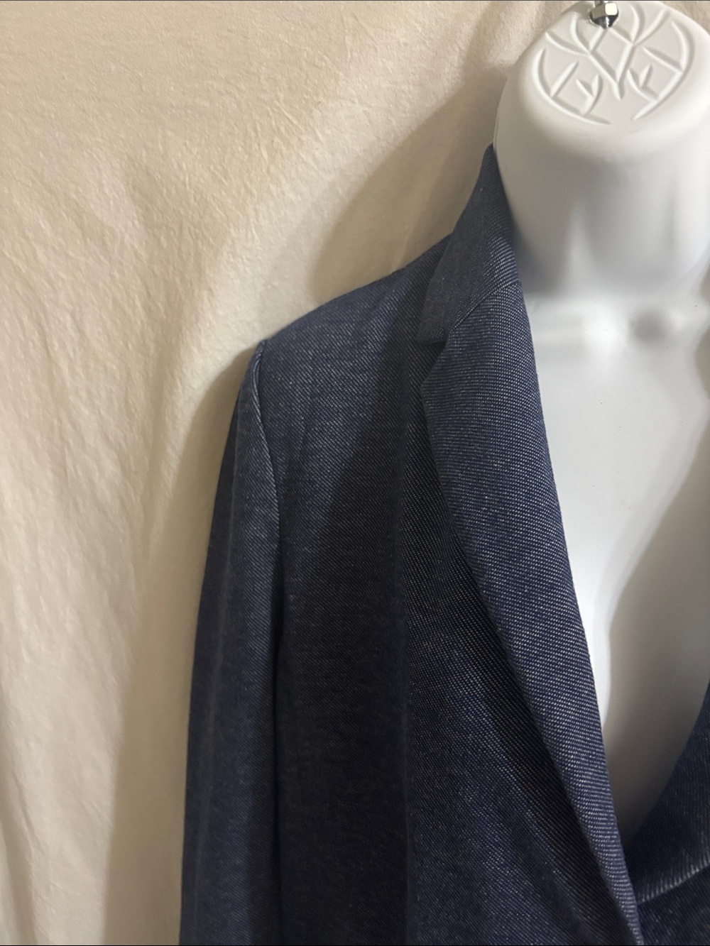 GAP Navy Blue sz14 tall Blazer Jacket office classic pockets career versatile H - Picture 7 of 11